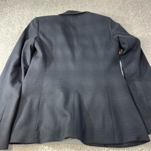 Saks Fifth Avenue Signature Wool Suit Jacket Blazer Black Tweed Size 2 Business - Picture 7 of 15